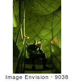 #9038 Picture Of A Man Watching A Moving Satellite