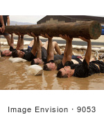 #9053 Picture Of Men Lifting A Wooden Log