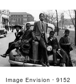 #9152 Image Of African American Boys On A Car