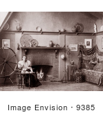 #9385 Picture Of Frances Benjamin Johnston With Spinning Wheel