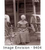 #9404 Picture Of A Woman And A Spinning Wheel
