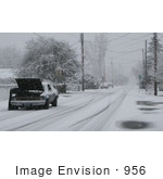 #956 Winter Photography of a Broken Down Car in Snow by Kenny Adams