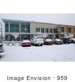 #959 Photography Of Snow Covered Parking Lot Infront Of The Jackson County Library