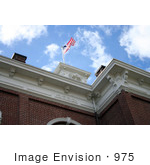 #975 Stock Image Of An American Flag Atop The Jacksonville Museum