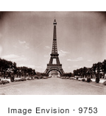 #9753 Picture Of The Park And Eiffel Tower
