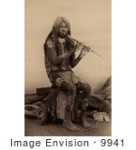 #9941 Picture Of A Yuma Indian Playing A Flute