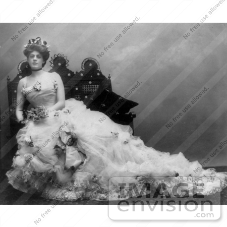 #10673 Picture of Ethel Barrymore in a Wedding Gown by JVPD