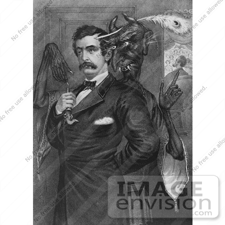 #10705 Picture of Satan Tempting John Wilkes Booth To Murder Lincoln by JVPD