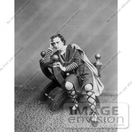 #10708 Picture of Edwin Booth as Hamlet by JVPD