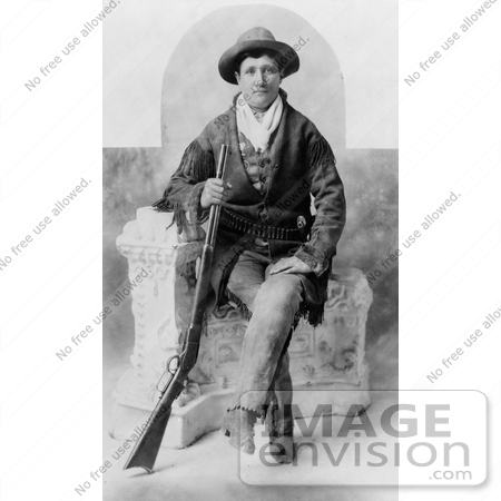 #10804 Picture of Calamity Jane Sitting With a Rifle by JVPD