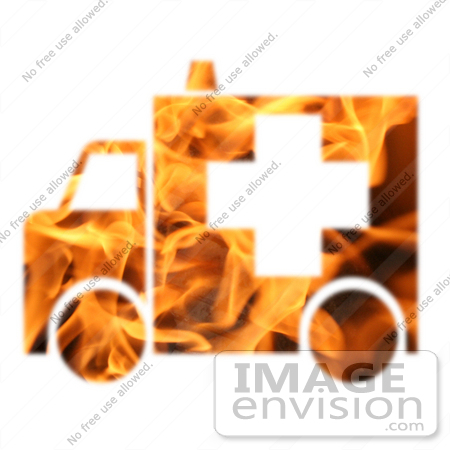 #10888 Picture of a Flaming Ambulance by Jamie Voetsch