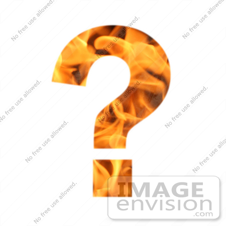 #10891 Picture of a Flaming Question Mark by Jamie Voetsch