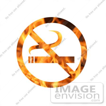 #10892 Picture of a Flaming No Smoking Sign by Jamie Voetsch
