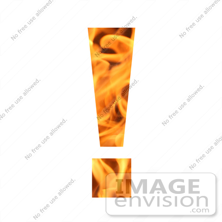 #10894 Picture of a Flaming Exclamation Point by Jamie Voetsch