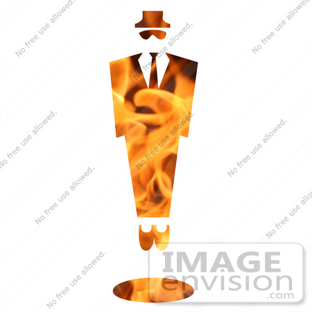 #10896 Picture of a Flaming Business Man by Jamie Voetsch