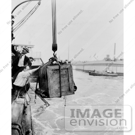 #10941 Picture of Houdini in a Crate, Being Put in Water by JVPD