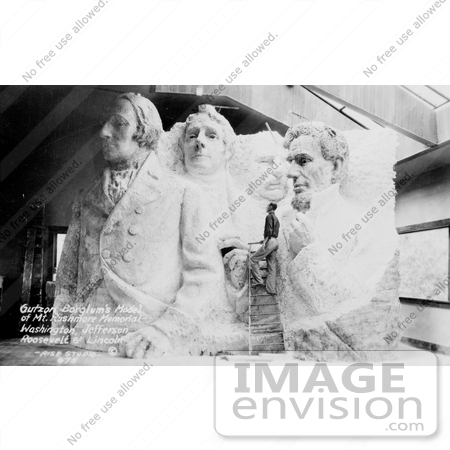 #11189 Picture of a Model of Mount Rushmore by JVPD