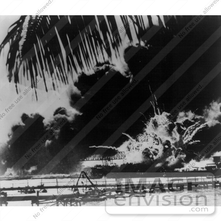 #11403 Picture of an Explosion During the Attack on Pearl Harbor by JVPD