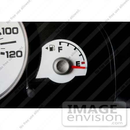 #12100 Picture of a Gas Gauge Below The Empty Mark by Jamie Voetsch