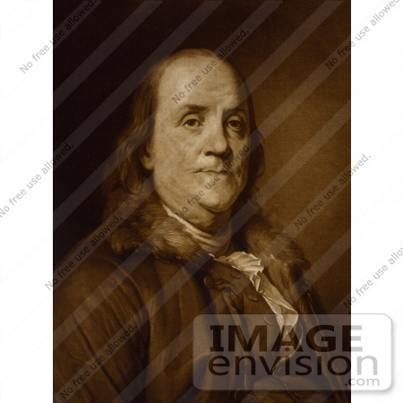 #12291 Picture of Inventor, Scientist and Diplomat Benjamin Franklin by JVPD