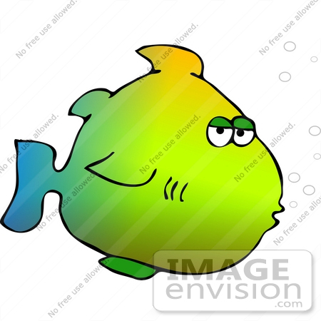#12462 Rainbow Colored Fish Clipart by DJArt