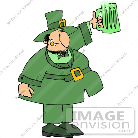 #12490 Green Beer for St Patrick’s Day Clipart by DJArt