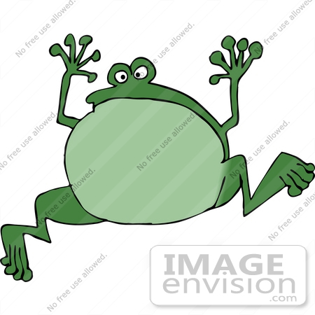 #12539 Jumping Frog Clipart by DJArt