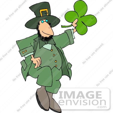 #12634 Dancing St Paddy’s Day Leprechaun Clipart by DJArt