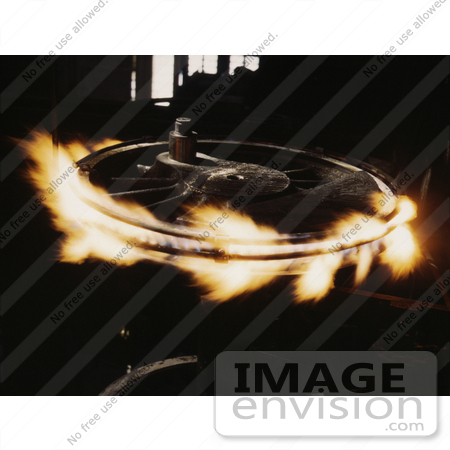#12759 Picture of Flames on a Locomotive Driver Wheel by JVPD
