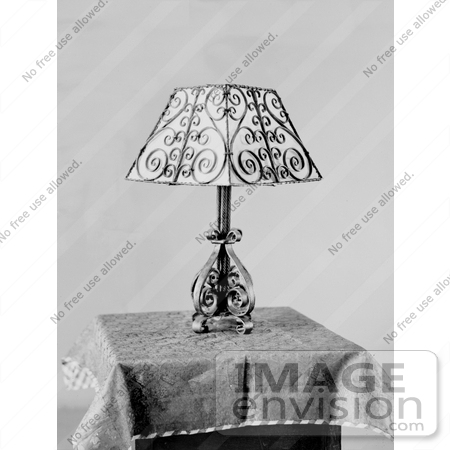 #12845 Picture of an Elegant Lamp on a Table by JVPD