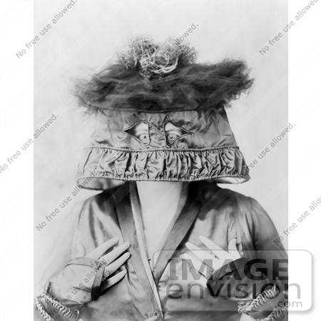 #12849 Picture of Marie Dressler Wearing a Lamp Shade on Her Head by JVPD