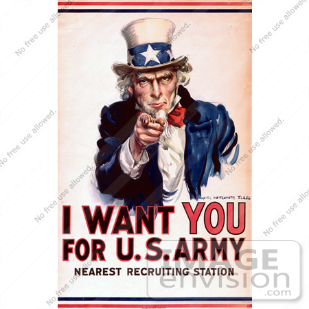 #13109 I Want You For The US Army Uncle Sam Picture by JVPD