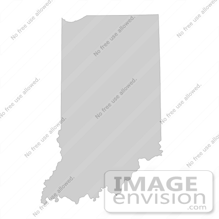 #13162 Picture of a Map of Indiana of the United States of America by JVPD