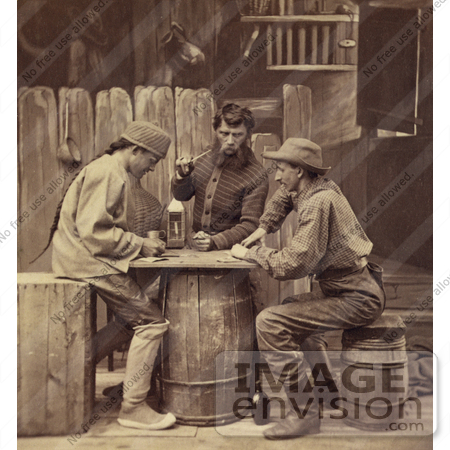 #13741 Picture of Men Playing Euchre by JVPD