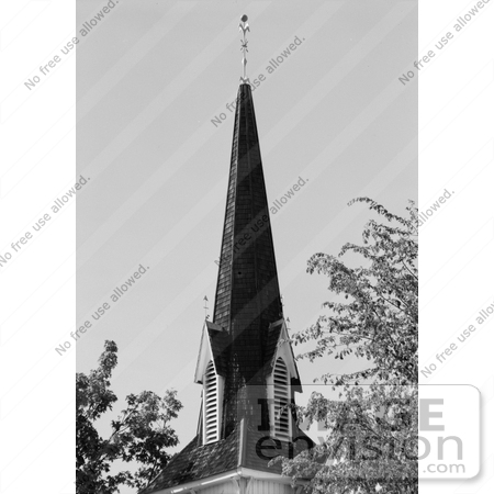 #14264 Picture of the Presbyterian Church Steeple, Jacksonville, Oregon by JVPD