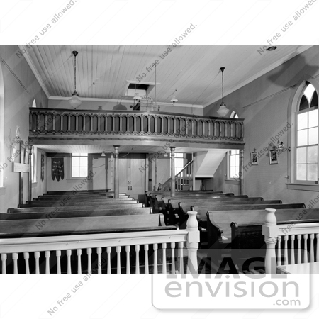#14293 Picture of the Choir Loft and Pews in St. Joseph’s Roman Catholic Church, Jacksonville, Oregon by JVPD
