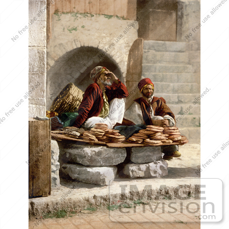 #14417 Picture of Bread Vendors in Jerusalem by JVPD