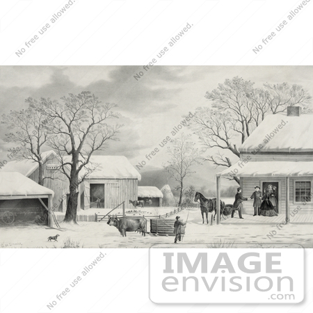 #1466 Photo of a Man Arriving at a Farm in Time for Thanksgiving by JVPD