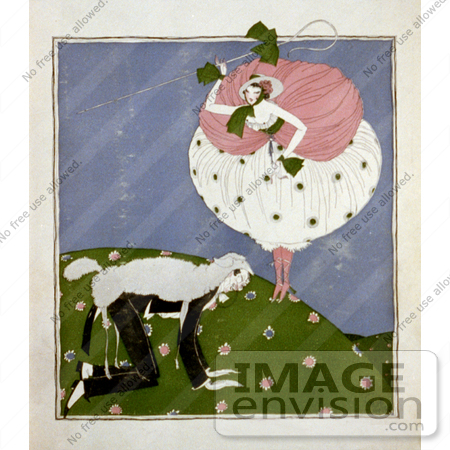 #16185 Picture of a Caricature of Little Bo Peep by JVPD