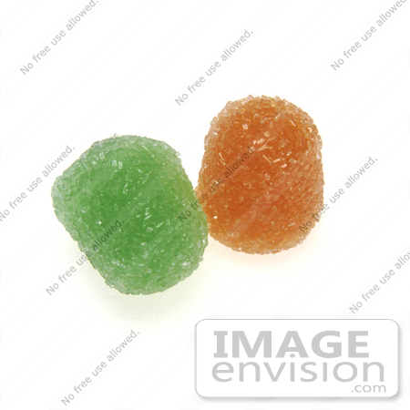 #16965 Picture of Candy, Orange and Lime Green Sugared Gumdrop Candies by JVPD