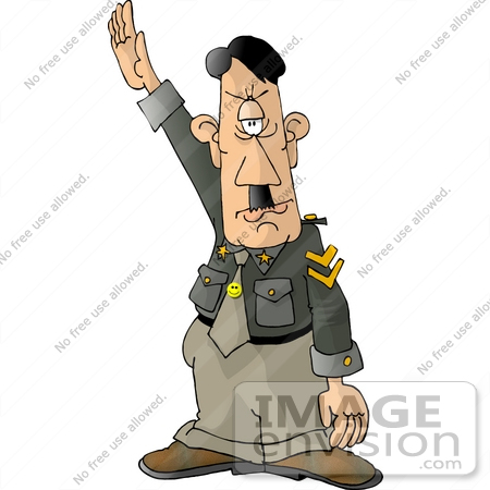 #17643 Adolf Hitler Saluting Clipart by DJArt