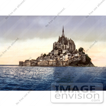 #17713 Picture of Mont St Michel at High Tide, Normandy, France by JVPD