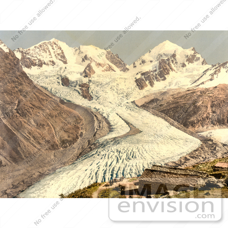 #17975 Picture of Roseg Glacier and Alp Ota, Swiss Alps, Grisons, Switzerland by JVPD