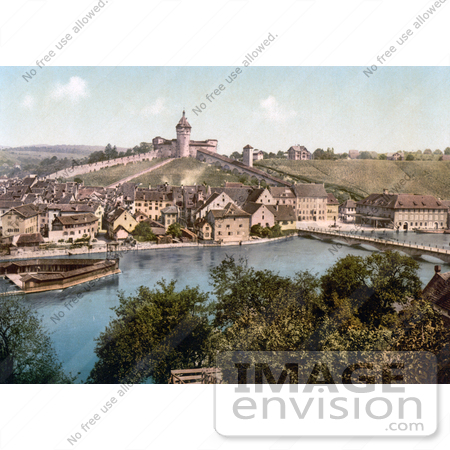 #18006 Picture of the Fortified Munot on the Hilltop of Schaffhausen, Switzerland by JVPD