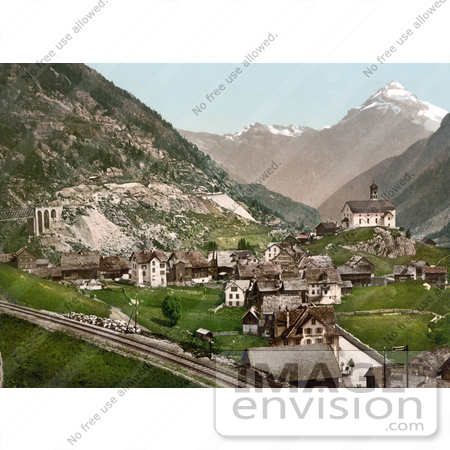 #18008 Picture of the Village of Wassen, St. Gotthard Pass, Uri, Switzerland by JVPD
