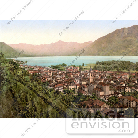 #18197 Photo of Locarno on the Shore of Maggiore Lake, Ticino, Tessin, Switzerland by JVPD