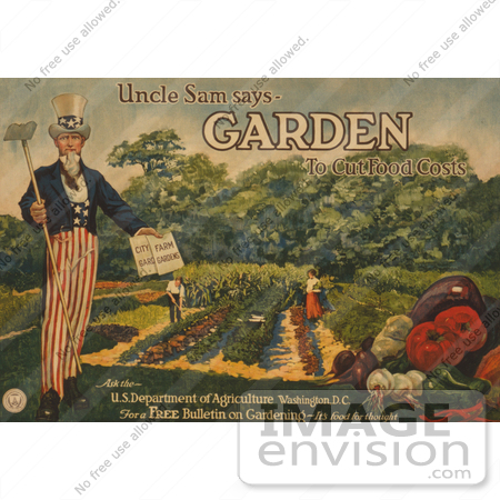 #1843 Uncle Sam Says - Garden to Cut Food Costs by JVPD