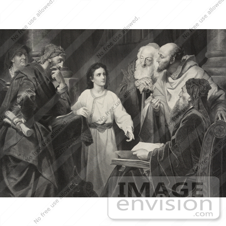 #18588 Photo of Jesus Christ at Age 12, Discussing With Older Men by JVPD