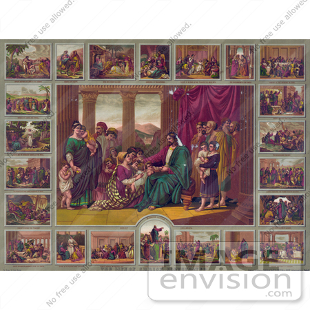 #18605 Photo of Various Scenes of the Life of Jesus Christ by JVPD