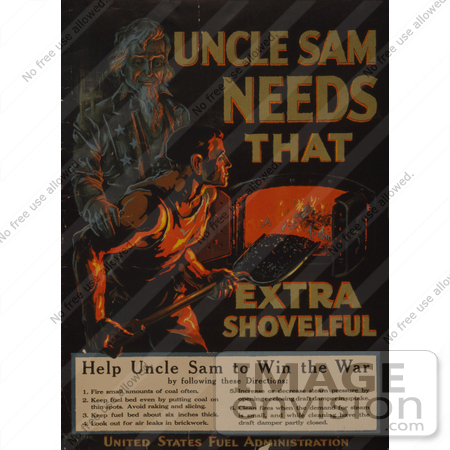 #1895 Uncle Sam Needs That Extra Shovelful by JVPD